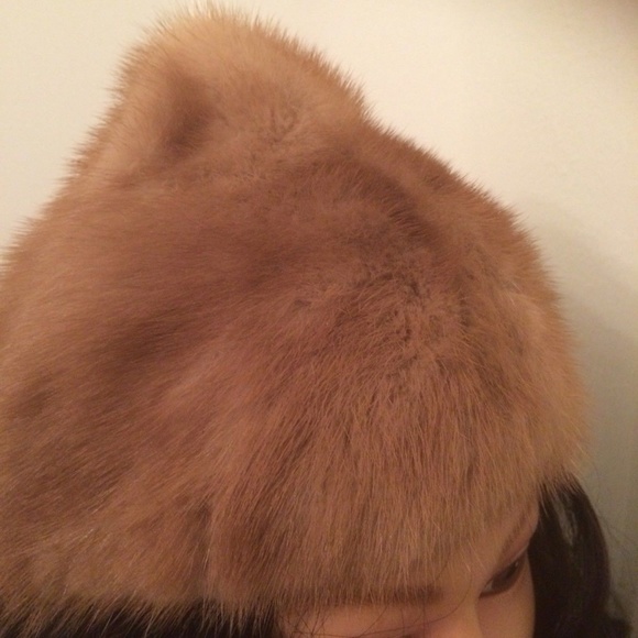Vintage Mink Hat Hersheys Kiss Pointed Crown Style main image 4